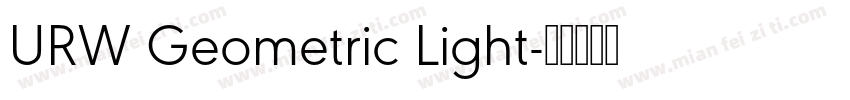 URW Geometric Light字体转换